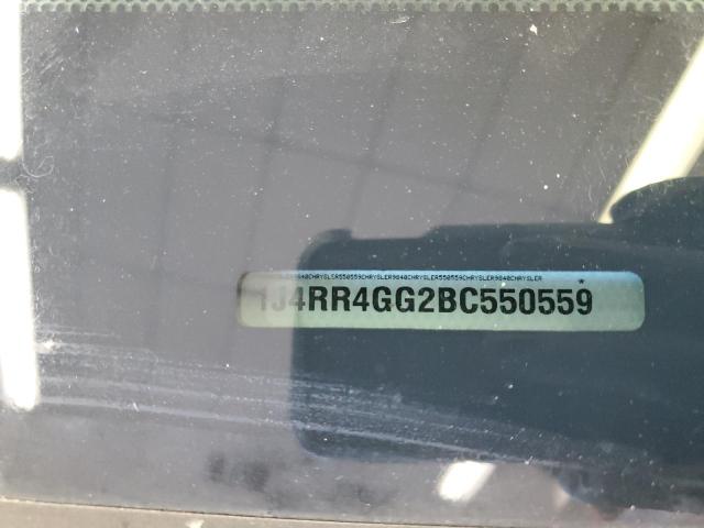 1J4RR4GG2BC550559 - 2011 JEEP GRAND CHER LAREDO BLACK photo 13