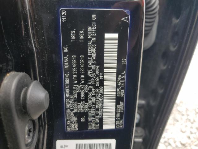 5TDGZRBHXMS073889 - 2021 TOYOTA HIGHLANDER XLE Schwarz Foto 13