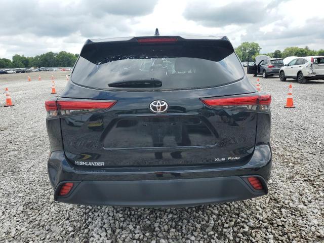 5TDGZRBHXMS073889 - 2021 TOYOTA HIGHLANDER XLE Schwarz Foto 6