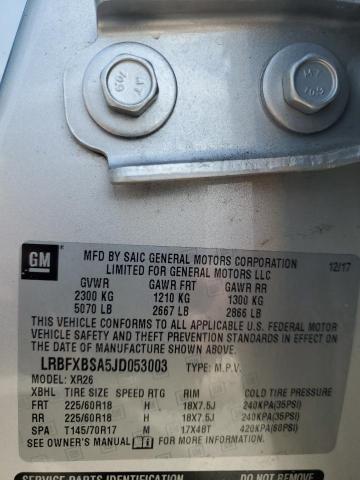 LRBFXBSA5JD053003 - 2018 BUICK ENVISION PREFERRED SILVER photo 14