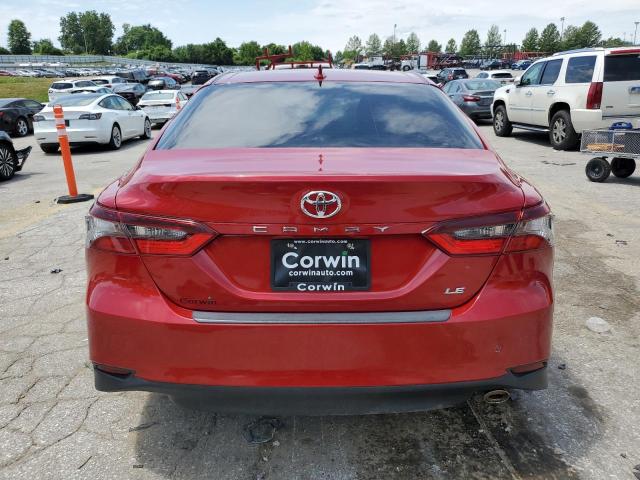 4T1C11AK4PU084998 - 2023 TOYOTA CAMRY LE RED photo 6
