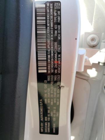 ZASFAKNN8J7C20686 - 2018 ALFA ROMEO STELVIO TI SPORT WHITE photo 13