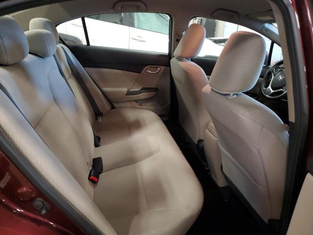 19XFB2F55DE060453 - 2013 HONDA CIVIC LX BURGUNDY photo 10