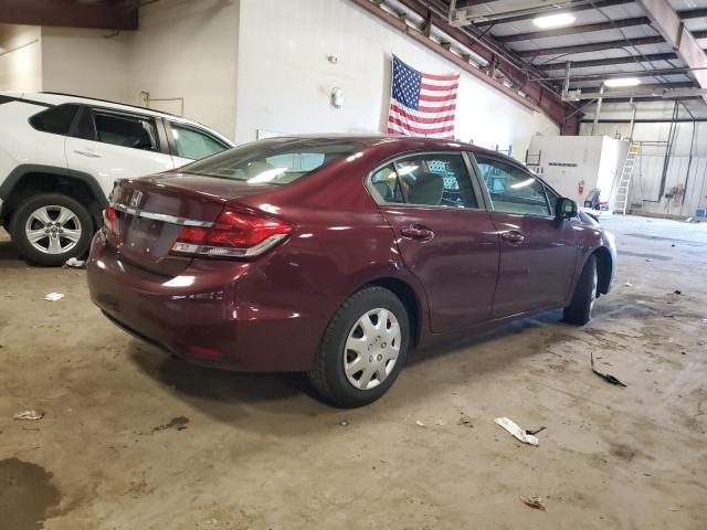 19XFB2F55DE060453 - 2013 HONDA CIVIC LX BURGUNDY photo 3