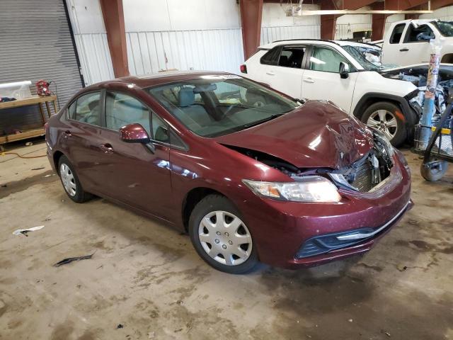 19XFB2F55DE060453 - 2013 HONDA CIVIC LX BURGUNDY photo 4