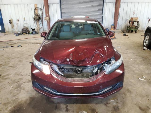 19XFB2F55DE060453 - 2013 HONDA CIVIC LX BURGUNDY photo 5