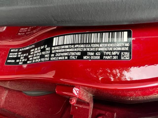 ZASFAKNN7J7B67480 - 2018 ALFA ROMEO STELVIO TI SPORT RED photo 10