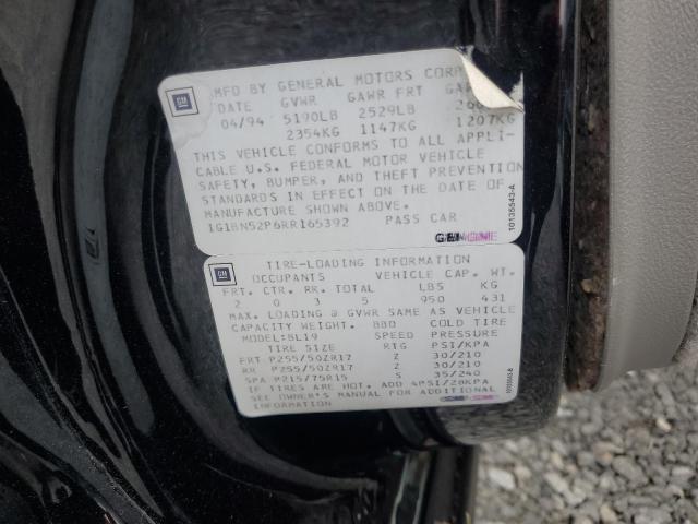 1G1BN52P6RR165392 - 1994 CHEVROLET CAPRICE CLASSIC LS BLACK photo 12