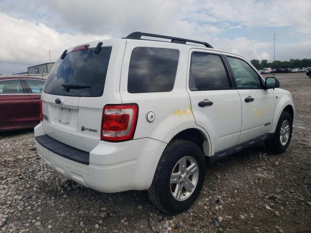 1FMCU49H88KE43333 - 2008 FORD ESCAPE HEV WHITE photo 3