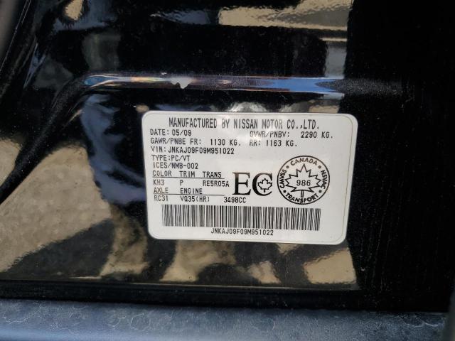 JNKAJ09F09M951022 - 2009 INFINITI EX35 BASE 黑色 照片 13