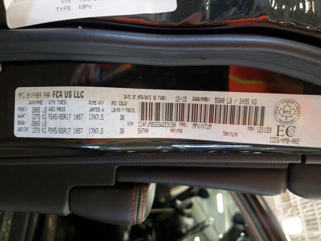 1C4PJMBS2GW223150 - 2016 JEEP CHEROKEE TRAILHAWK BLACK photo 14