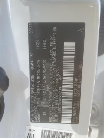 5TDGZRBH8NS592604 - 2022 TOYOTA HIGHLANDER XLE WHITE photo 14