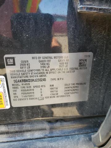 5GAKRBKD3HJ230245 - 2017 BUICK ENCLAVE 黑色 照片 13