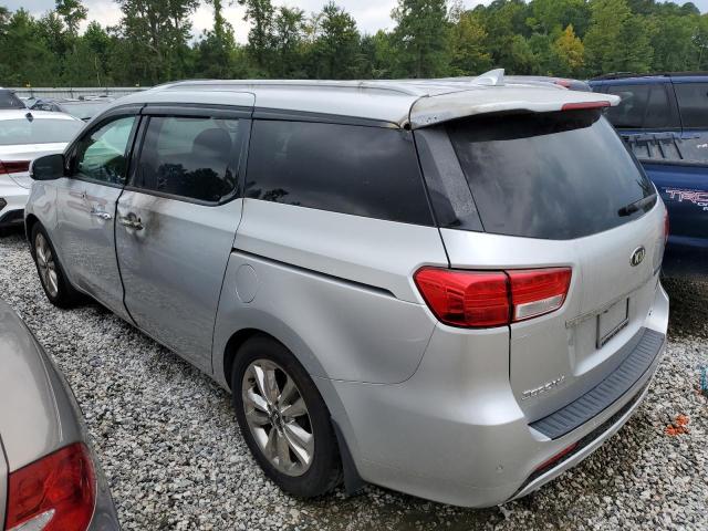 KNDME5C10F6039617 - 2015 KIA SEDONA SXL SILVER photo 2