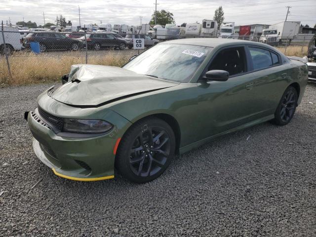 2C3CDXHG2PH555764 - 2023 DODGE CHARGER GT GREEN photo 1