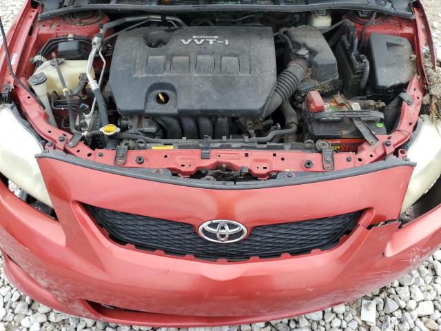 1NXBU4EE3AZ365836 - 2010 TOYOTA COROLLA BASE წითელი ფოტო 11