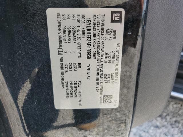 1GYUKHEF3AR188950 - 2010 CADILLAC ESCALADE ESV LUXURY 黑色 照片 13