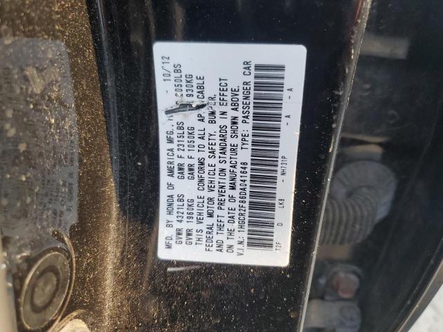 1HGCR2F86DA041648 - 2013 HONDA ACCORD EXL BLACK photo 12