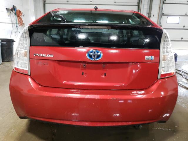 JTDKN3DU5A0242129 - 2010 TOYOTA PRIUS RED photo 6