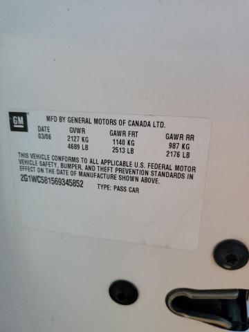 2G1WC581569345852 - 2006 CHEVROLET IMPALA LT Ağ foto 12