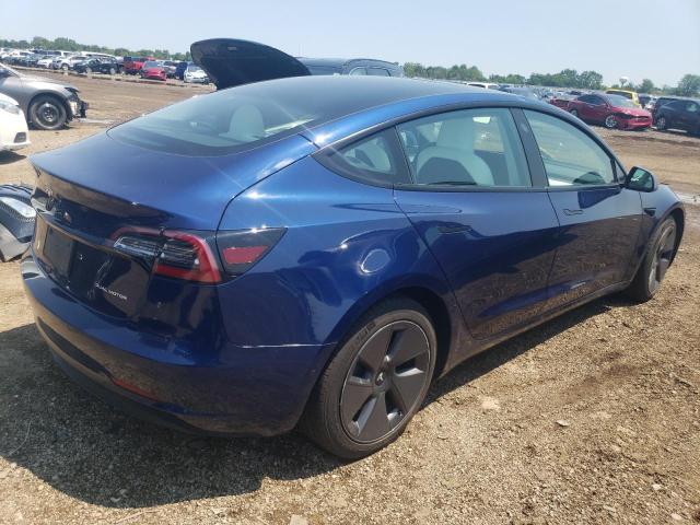 5YJ3E1EB5NF169986 - 2022 TESLA MODEL 3 BLUE photo 3