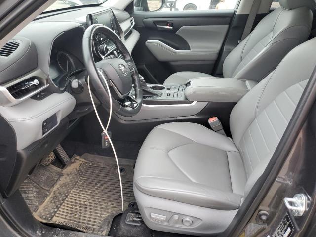 5TDGZRBH7MS134213 - 2021 TOYOTA HIGHLANDER XLE GRAY photo 7