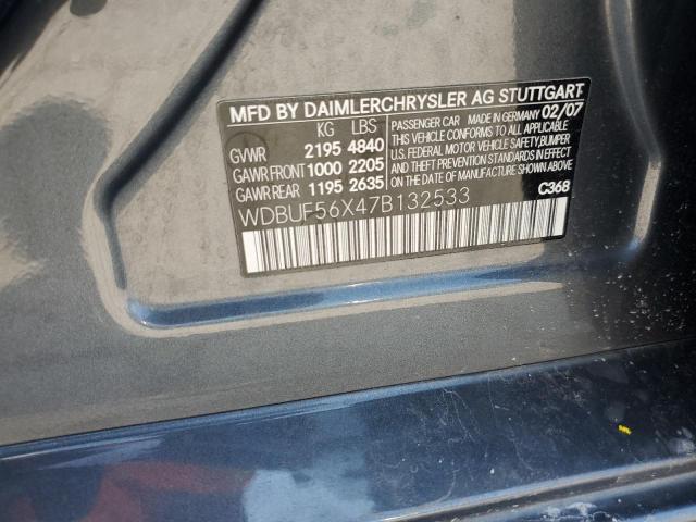 WDBUF56X47B132533 - 2007 MERCEDES-BENZ E 350 GRAY photo 12