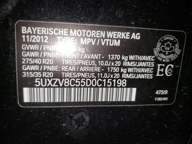 5UXZV8C55D0C15198 - 2013 BMW X5 XDRIVE50I BLACK photo 14