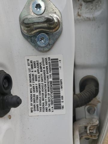 19XFC1F74GE034360 - 2016 HONDA CIVIC EXL თეთრი ფოტო 12