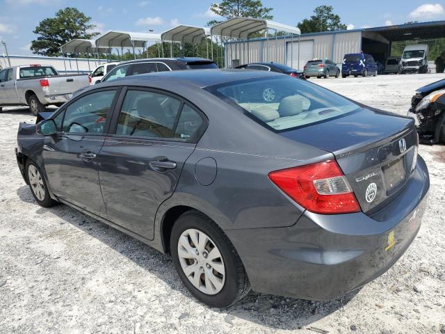 2HGFB2F50CH333853 - 2012 HONDA CIVIC LX GRAY photo 2