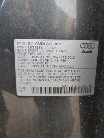 WA1DGAFE3DD007748 - 2013 AUDI Q7 PRESTIGE GRAY photo 13