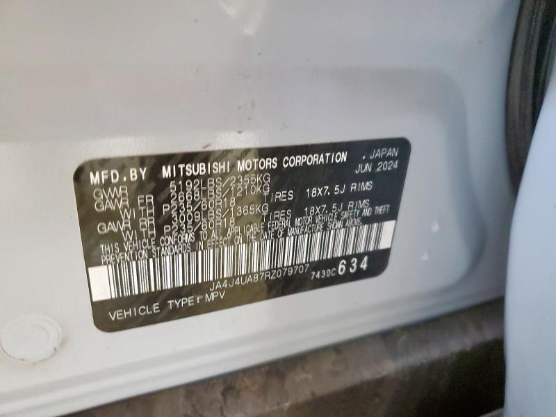 JA4J4UA87RZ079707 - 2024 MITSUBISHI OUTLANDER ES თეთრი ფოტო 13