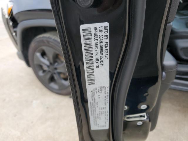 3C4NJDBB8MT500571 - 2021 JEEP COMPASS LATITUDE BLACK photo 12