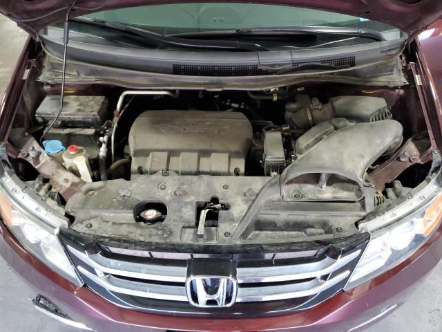 5FNRL5H69EB099379 - 2014 HONDA ODYSSEY EXL BURGUNDY photo 12