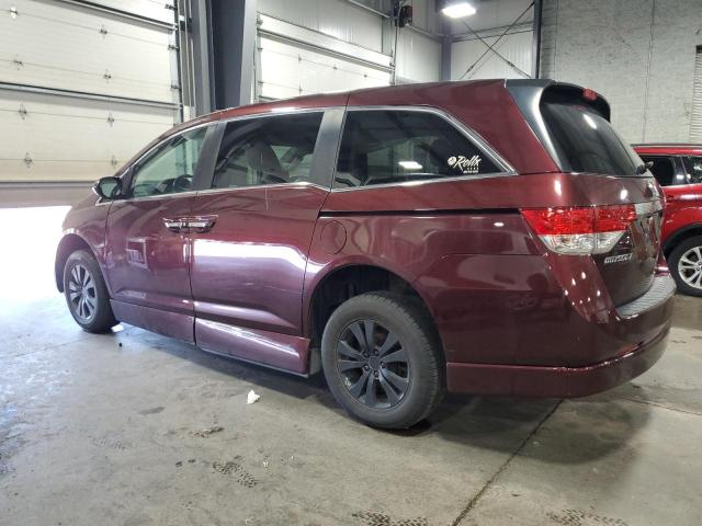 5FNRL5H69EB099379 - 2014 HONDA ODYSSEY EXL BURGUNDY photo 2