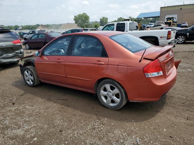 KNAFE121185013939 - 2008 KIA SPECTRA EX ORANGE photo 2