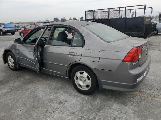 JHMES96655S019752 - 2005 HONDA CIVIC HYBRID GRAY photo 2