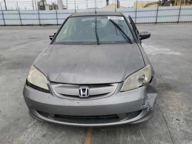 JHMES96655S019752 - 2005 HONDA CIVIC HYBRID GRAY photo 5