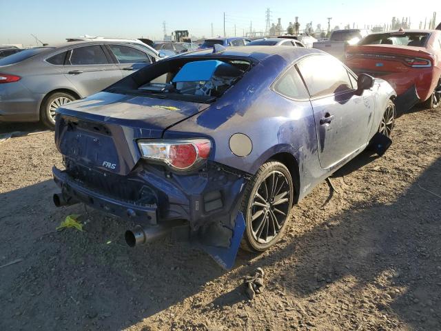 JF1ZNAA12G8701081 - 2016 TOYOTA SCION FR-S BLUE photo 4