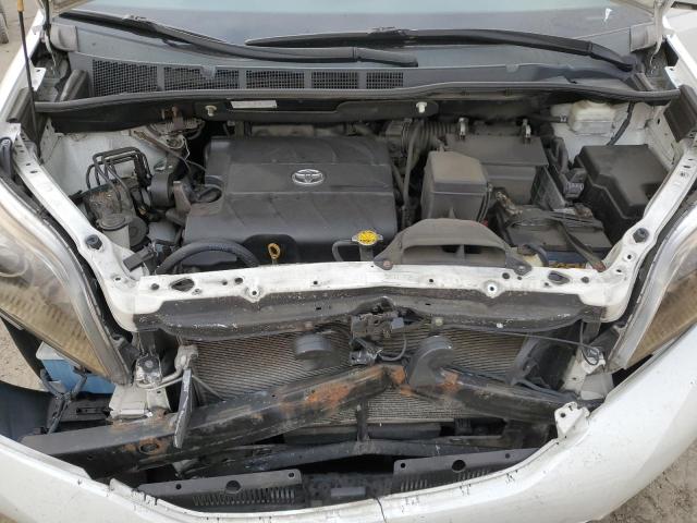 5TDYK3DC9BS084628 - 2011 TOYOTA SIENNA XLE WHITE photo 12