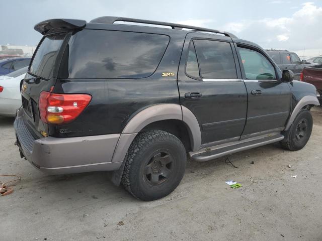 5TDZT34A22S088259 - 2002 TOYOTA SEQUOIA SR5 BLACK photo 3