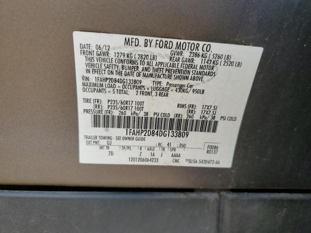 1FAHP2D84DG133809 - 2013 FORD TAURUS SE GRAY photo 12