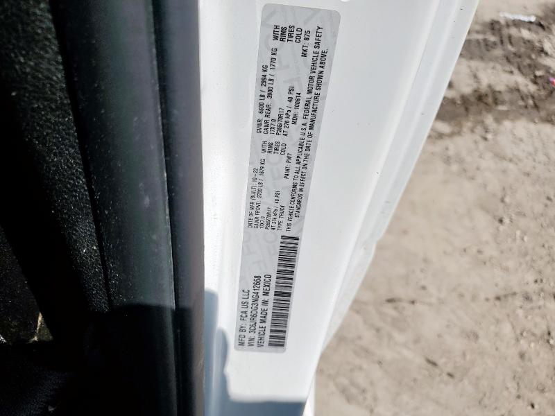 3C6JR6DG3NG412668 - 2022 RAM 1500 CLASS TRADESMAN Biały zdjęcie 12