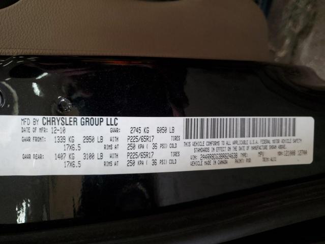 2A4RR8DG3BR624638 - 2011 CHRYSLER TOWN & COU TOURING L BLACK photo 13