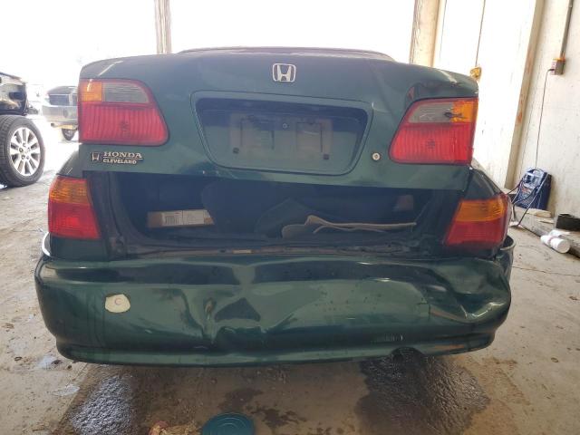 2HGEJ661XYH597298 - 2000 HONDA CIVIC BASE GREEN photo 6