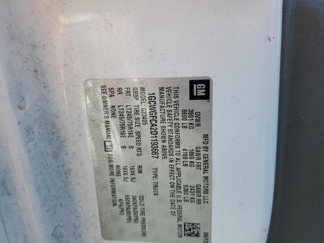 1GCWGFCA2D1193667 - 2013 CHEVROLET EXPRESS G2 თეთრი ფოტო 13