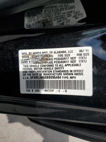 5FNRL5H68BB096484 - 2011 HONDA ODYSSEY EXL BLUE photo 13