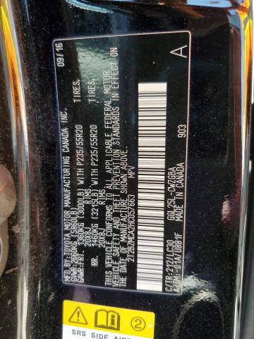 2T2BZMCA2HC057663 - 2017 LEXUS RX 350 BASE BLACK photo 13