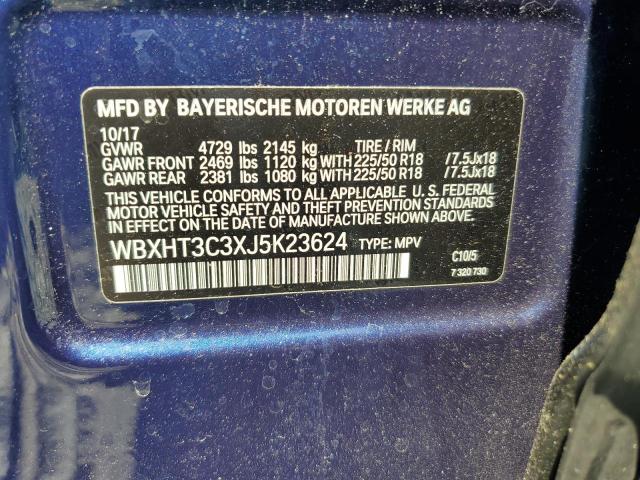 WBXHT3C3XJ5K23624 - 2018 BMW X1 XDRIVE28I BLUE photo 13