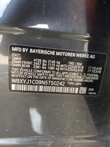 WBXYJ1C09N5T50242 - 2022 BMW X2 XDRIVE28I BLACK photo 13